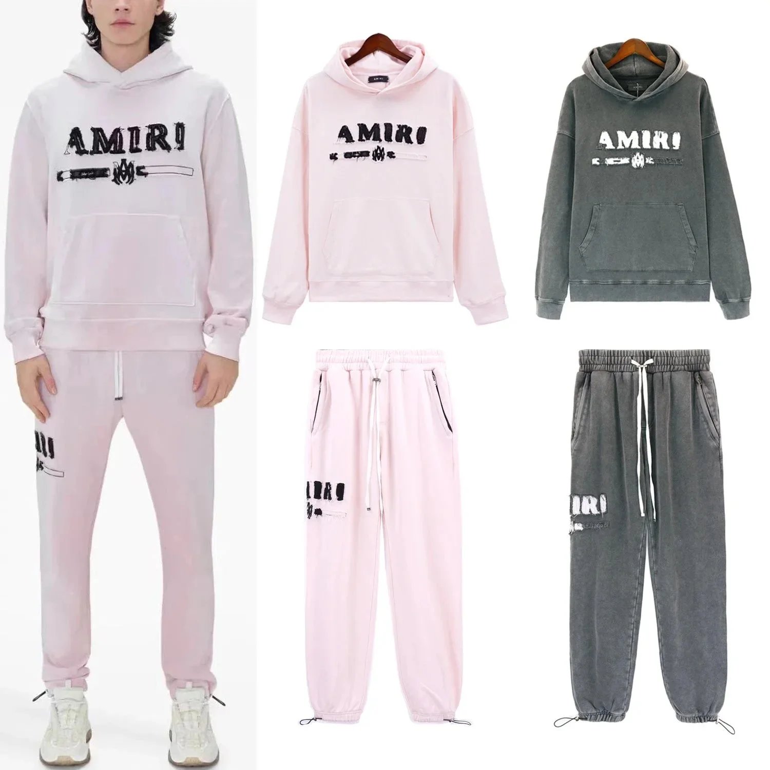 Unisex Embroidered Printed Letter-Graphic Hoodie