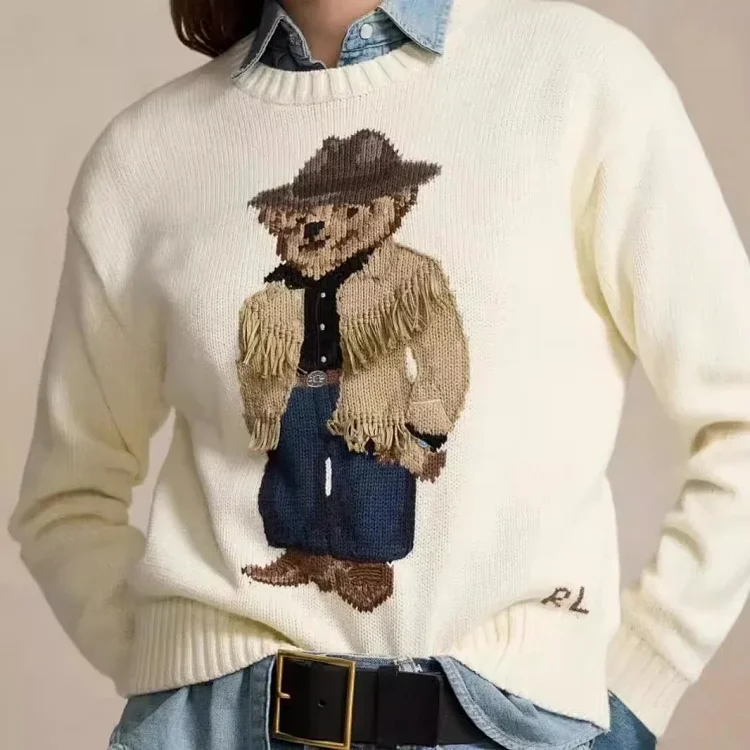 Cotton Long-Sleeve Embroidered Knitwear — CY 2
