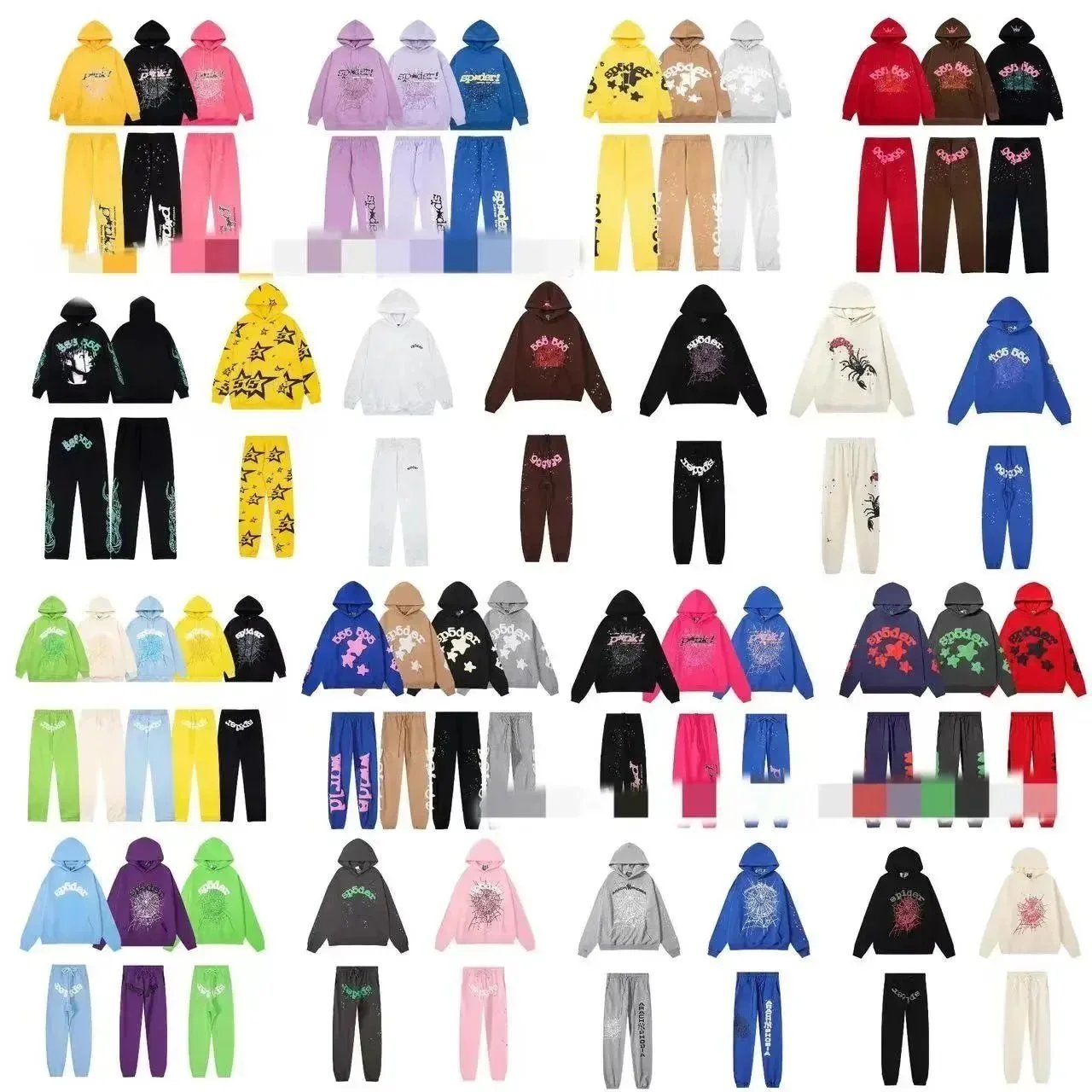 Printed Hoodie & Pants Set — #4849