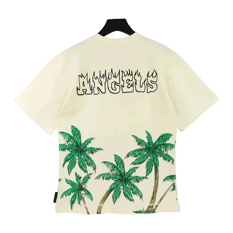 HD10 polm angel back foam letter printed round neck Short-Sleeve Top cross-border spot T-Shirt — #486 2