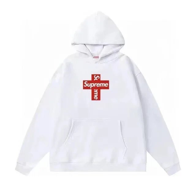 Unisex Loose-Fit Printed Letter-Graphic Hoodie — Supreme