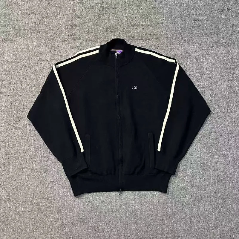 Zip-Up Embroidered Letter-Graphic Knitwear — SU08-TOP 4