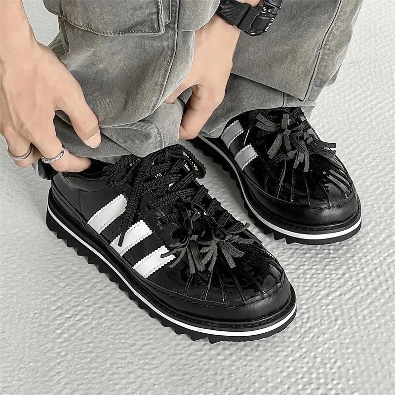 Unisex Panelled Retro Shoes — #5037