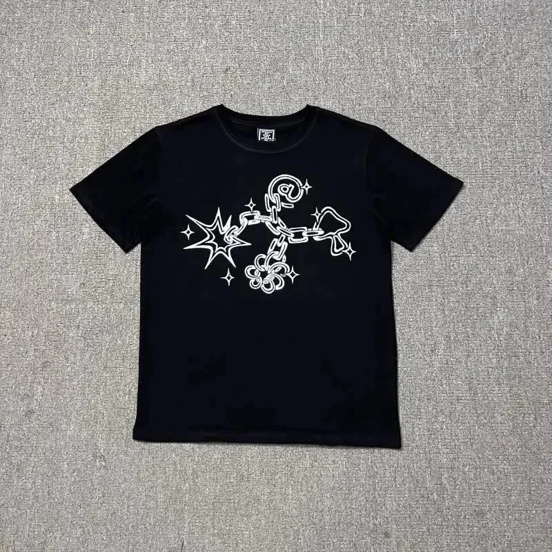 Casual loose high street couple short-sleeved T-Shirts for men and women 8