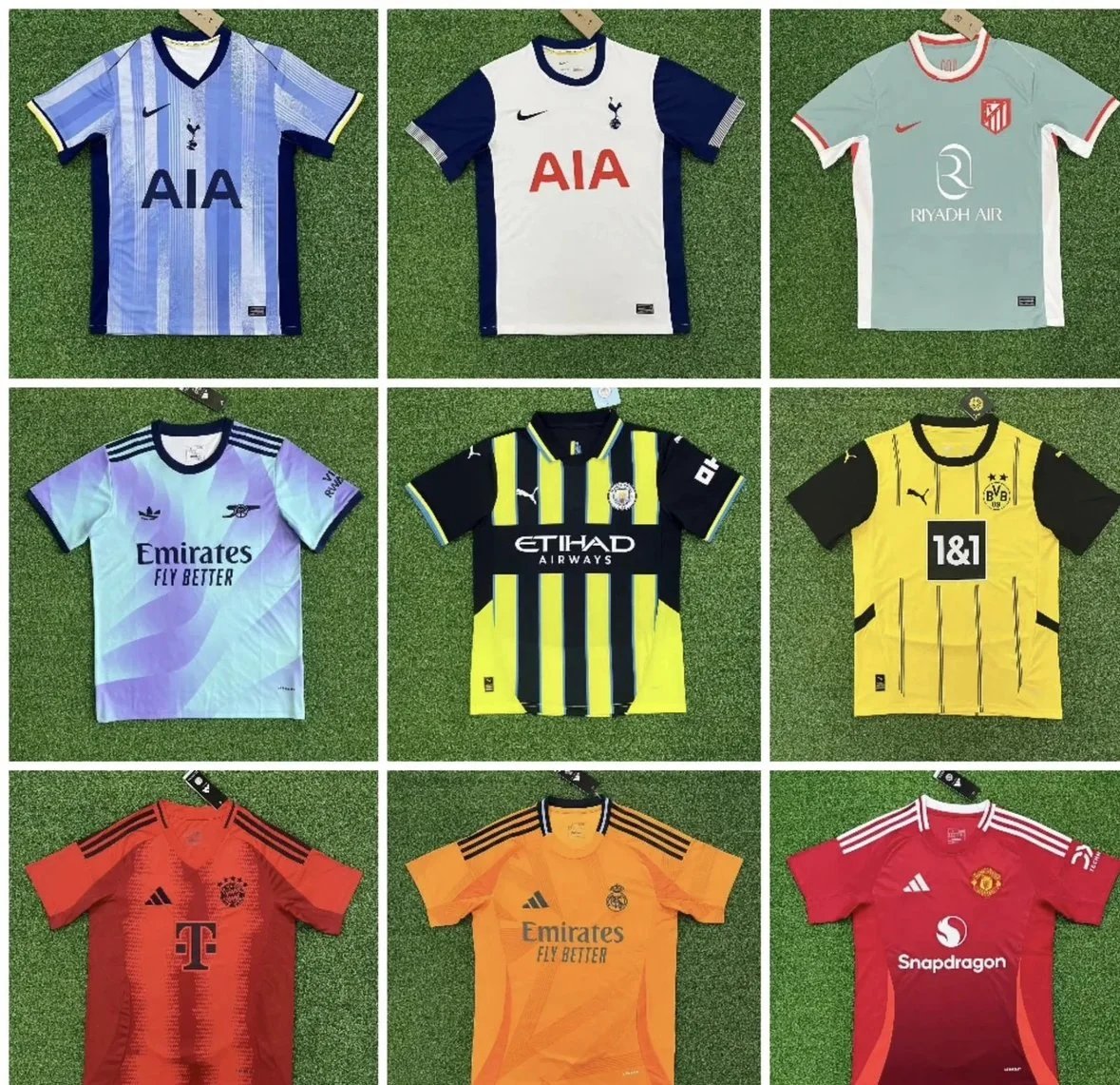 Club Football Jersey Selection — Tottenham, Dortmund & More