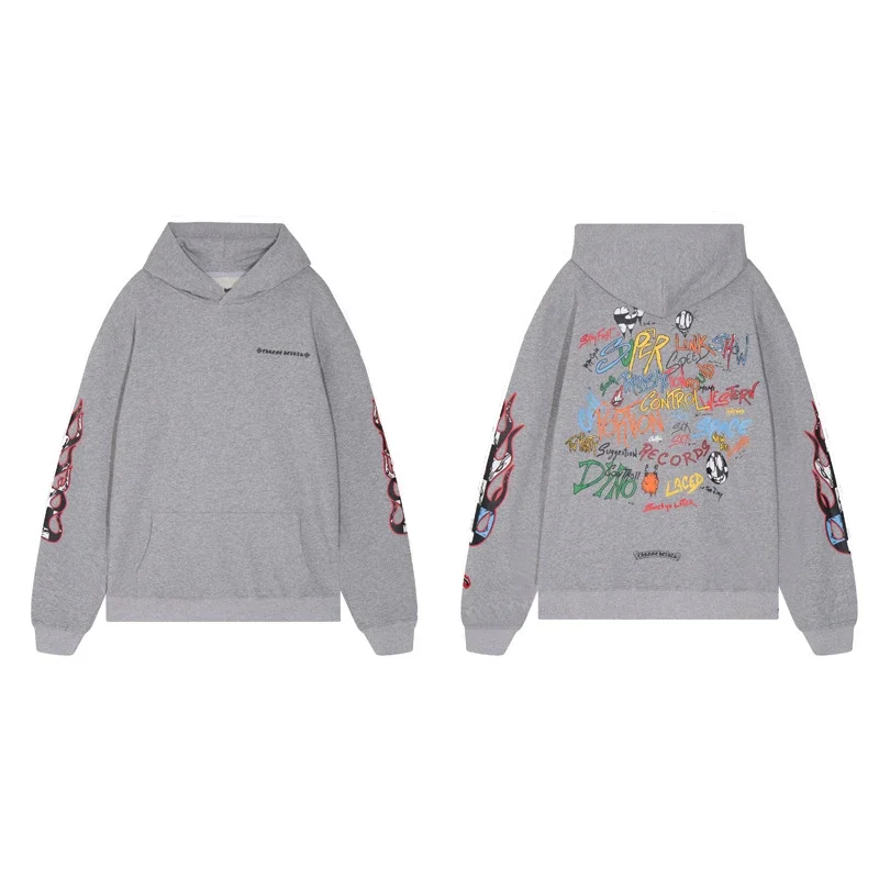 Unisex Graffiti-Print Hoodie 2