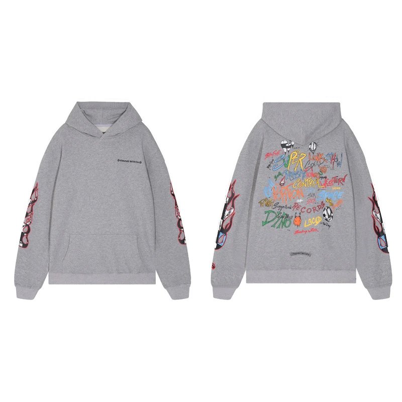 Unisex Graffiti-Print Hoodie