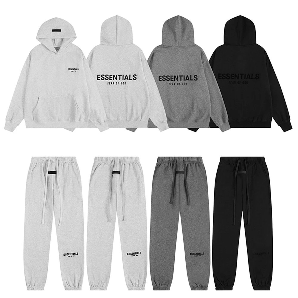 Unisex Loose-Fit Letter-Graphic Hoodie & Pants Set — ESSENTIALS