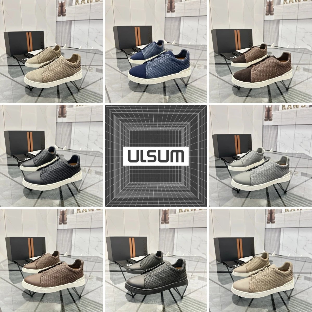 Striped Leather Shoes — FF01-2025