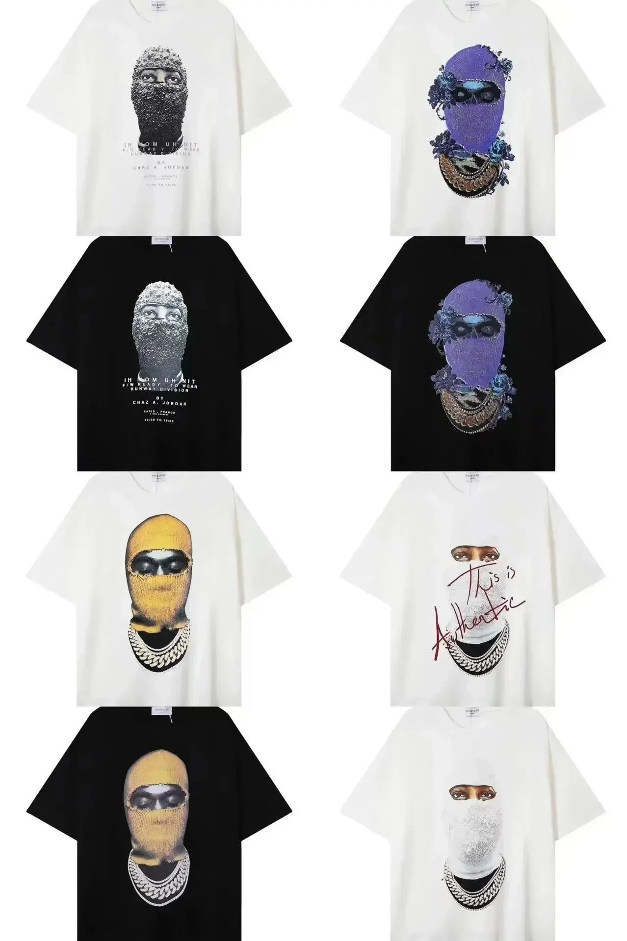 PG18- masked man mask loose short-sleeved T-Shirt for men
