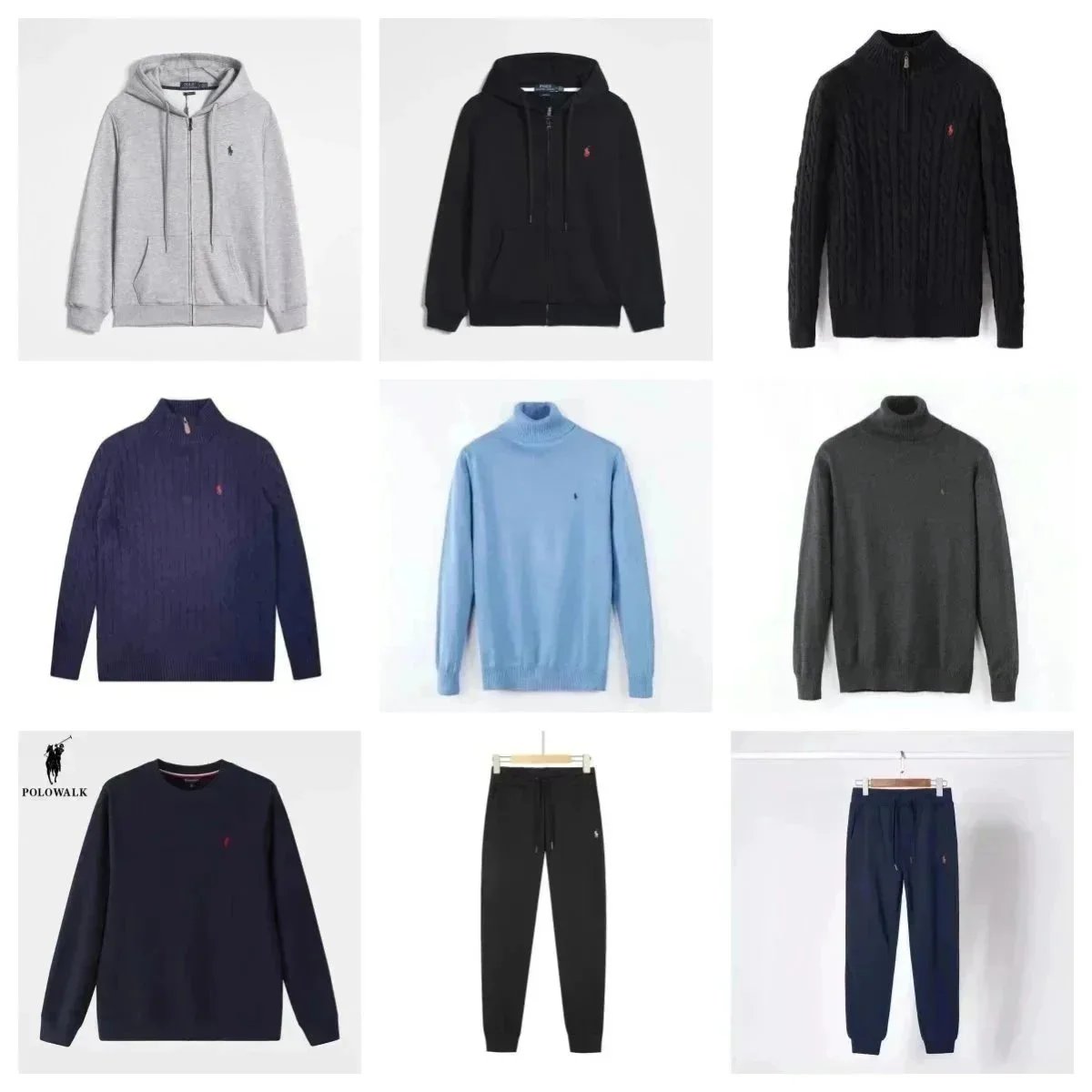 Zip-Up Embroidered Sweatpants — #5202