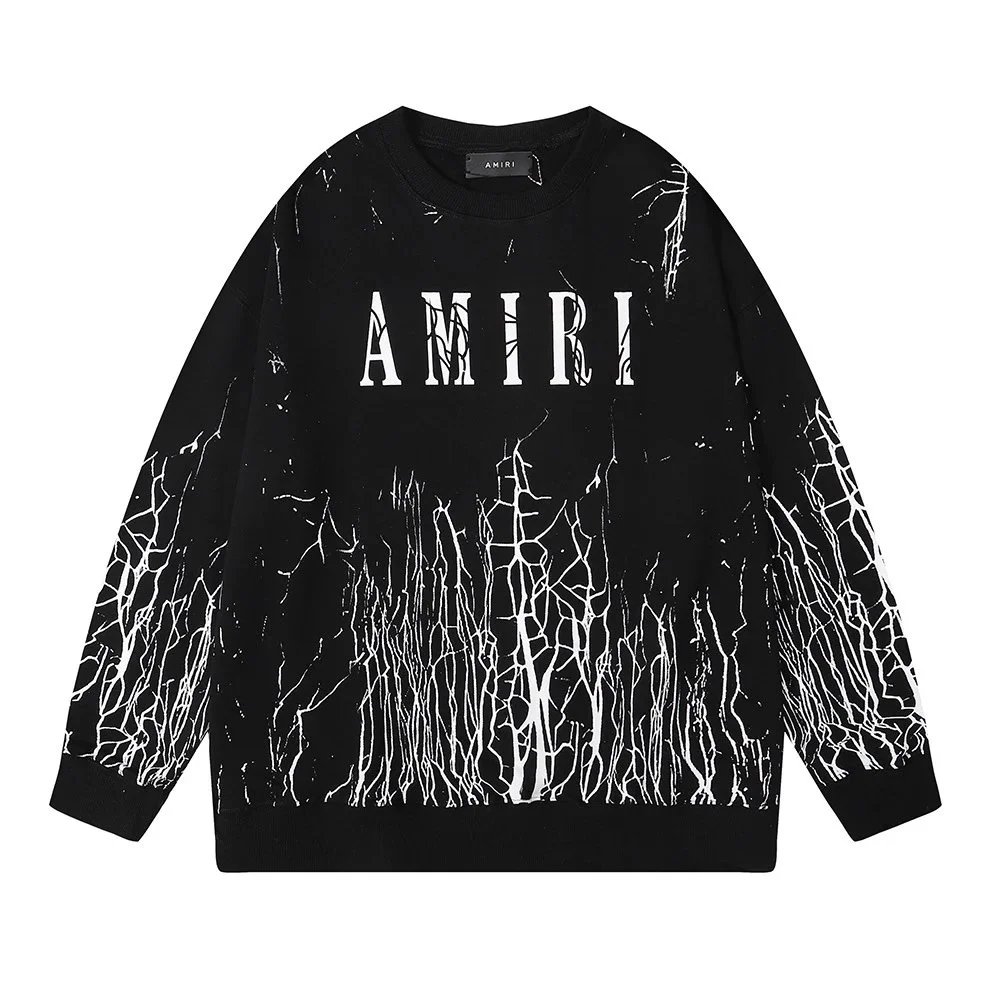 Unisex Cotton Printed Letter-Graphic Hoodie — AM1R1 / LOGO