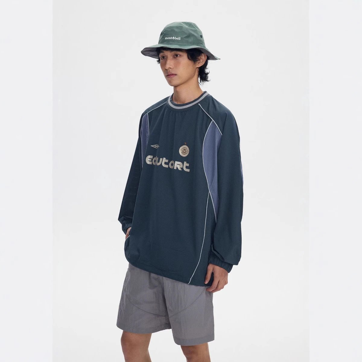 Unisex Loose-Fit Long-Sleeve Panelled Retro Sports Jersey — RF