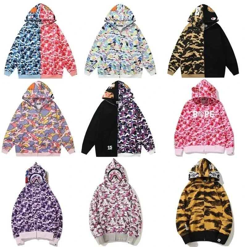 Zip-Up Hooded Camo Jacket