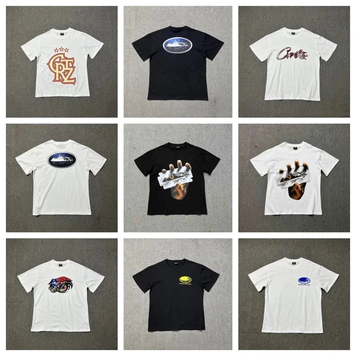 Loose-Fit Crewneck Short-Sleeve Letter-Graphic T-Shirt — GF-1 — #583