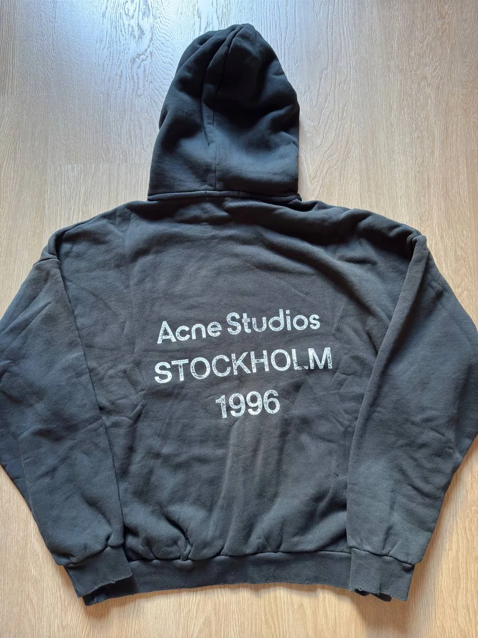 Long-Sleeve Washed Distressed Hoodie — A&C 3