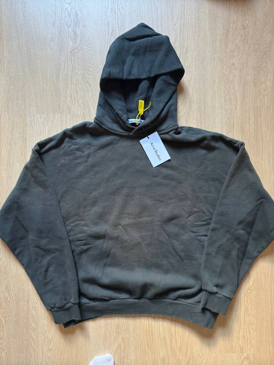 Long-Sleeve Washed Distressed Hoodie — A&C 5