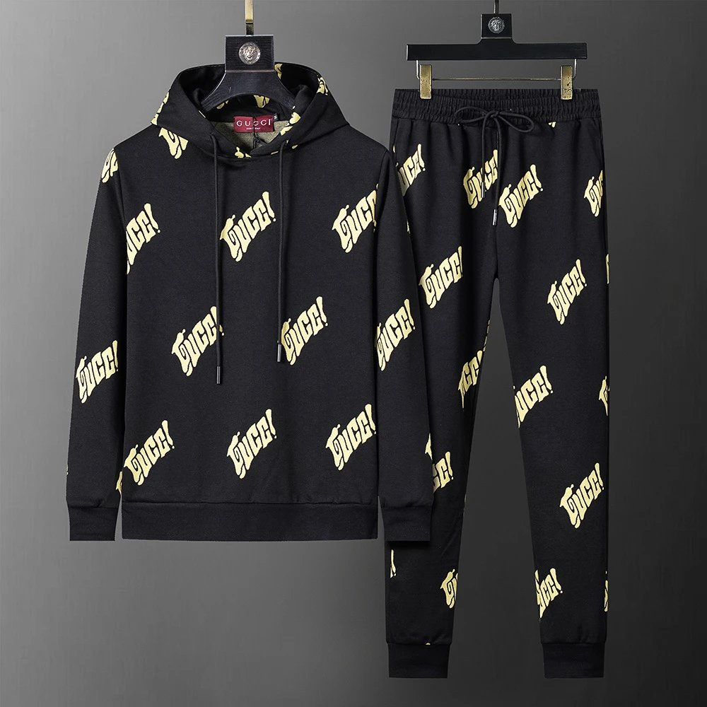 Loose-Fit Printed Letter-Graphic Sweatshirt Set