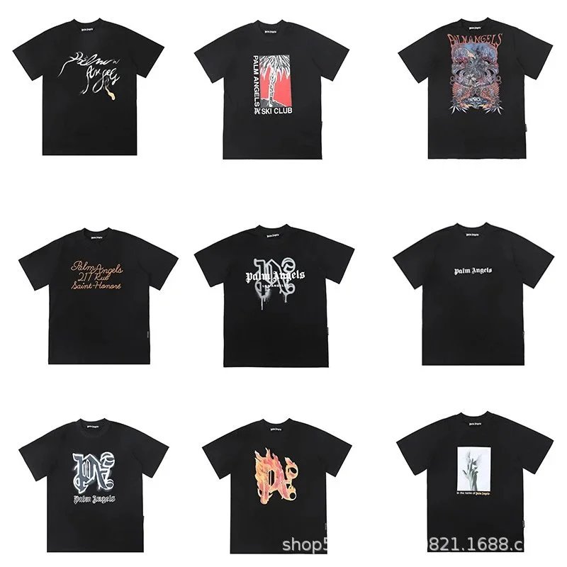 Unisex Loose-Fit Cotton Short-Sleeve Letter-Graphic T-Shirt — CY