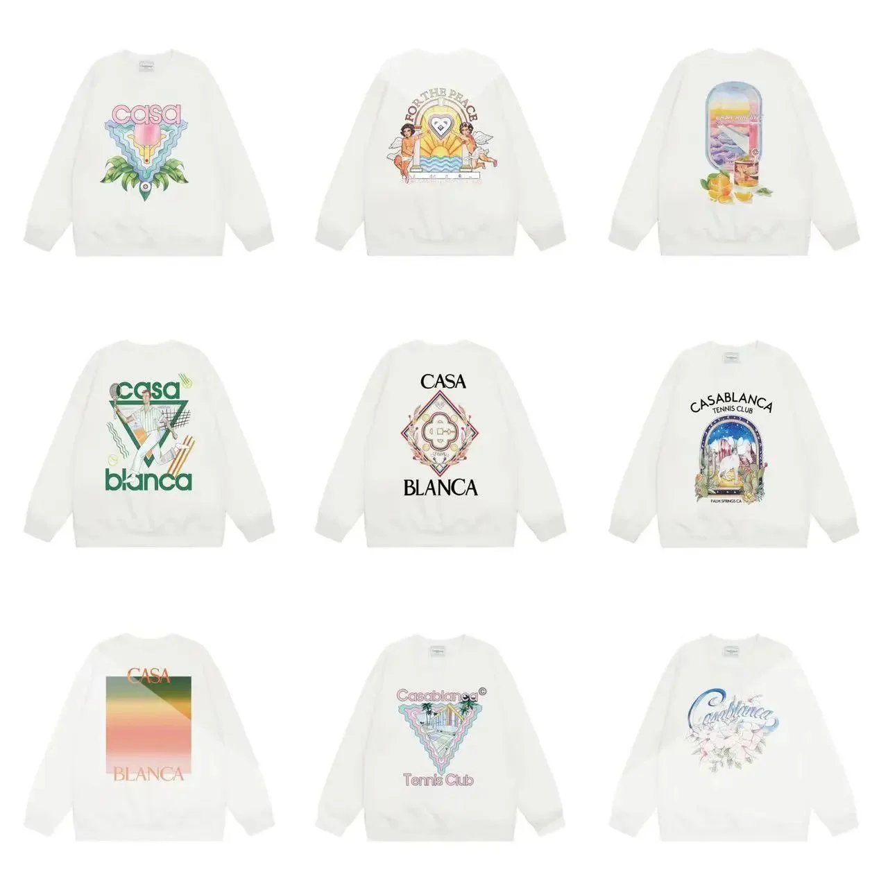 Unisex Loose-Fit Cotton Crewneck Sweatshirt — YY08-cs — #6227 2