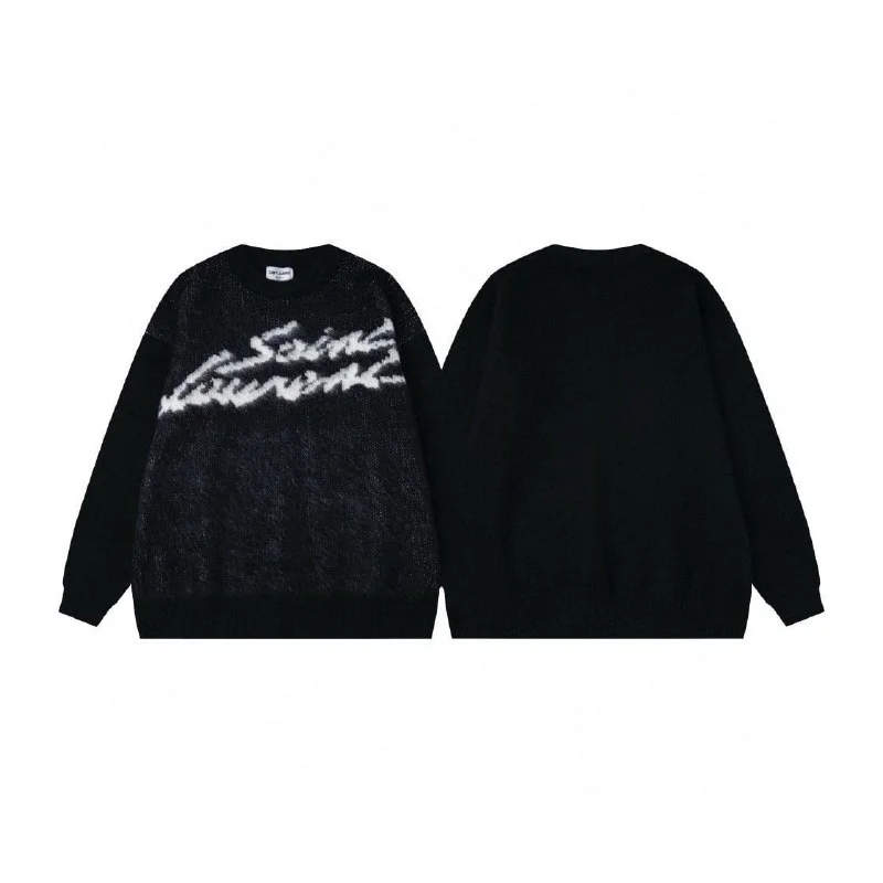 Long-Sleeve Letter-Graphic Knitwear 6