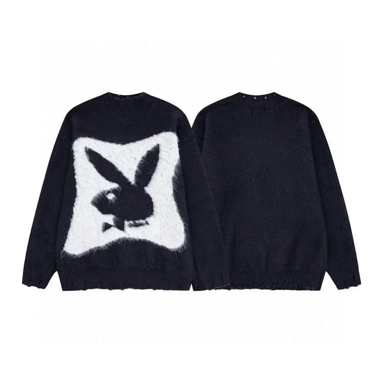 Long-Sleeve Letter-Graphic Knitwear 7