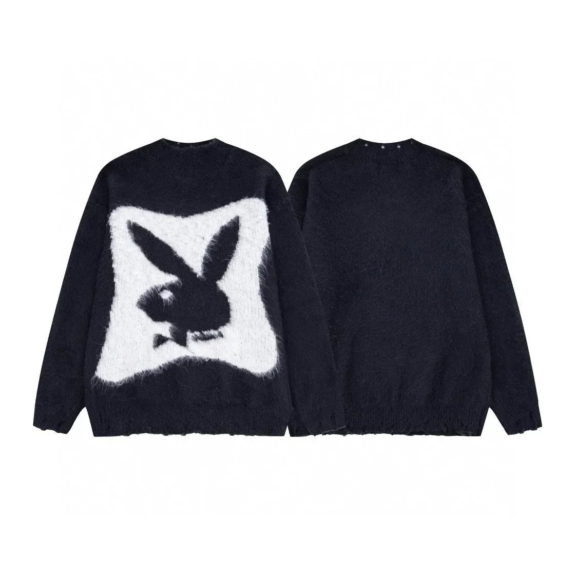 Long-Sleeve Letter-Graphic Knitwear