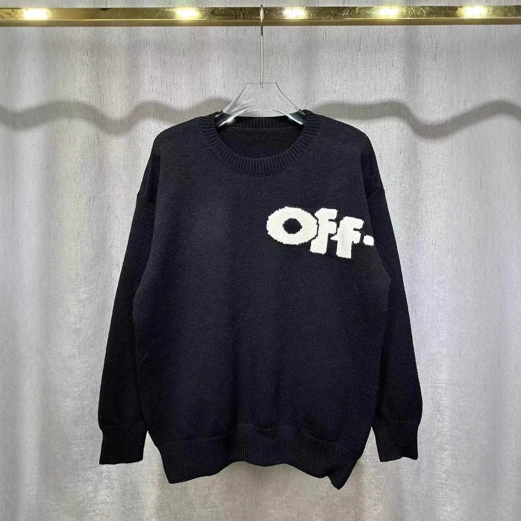 Unisex Crewneck Letter-Graphic Knitwear — XF08 / LOGO