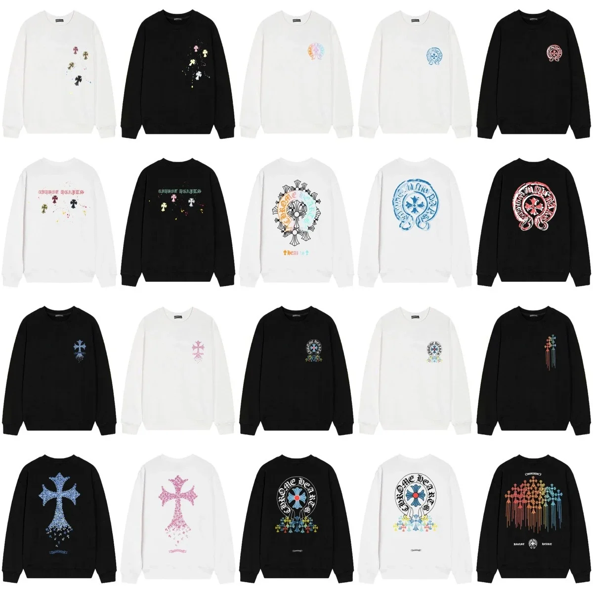Unisex Crewneck Long-Sleeve Printed Sweatshirt — HJYE 2