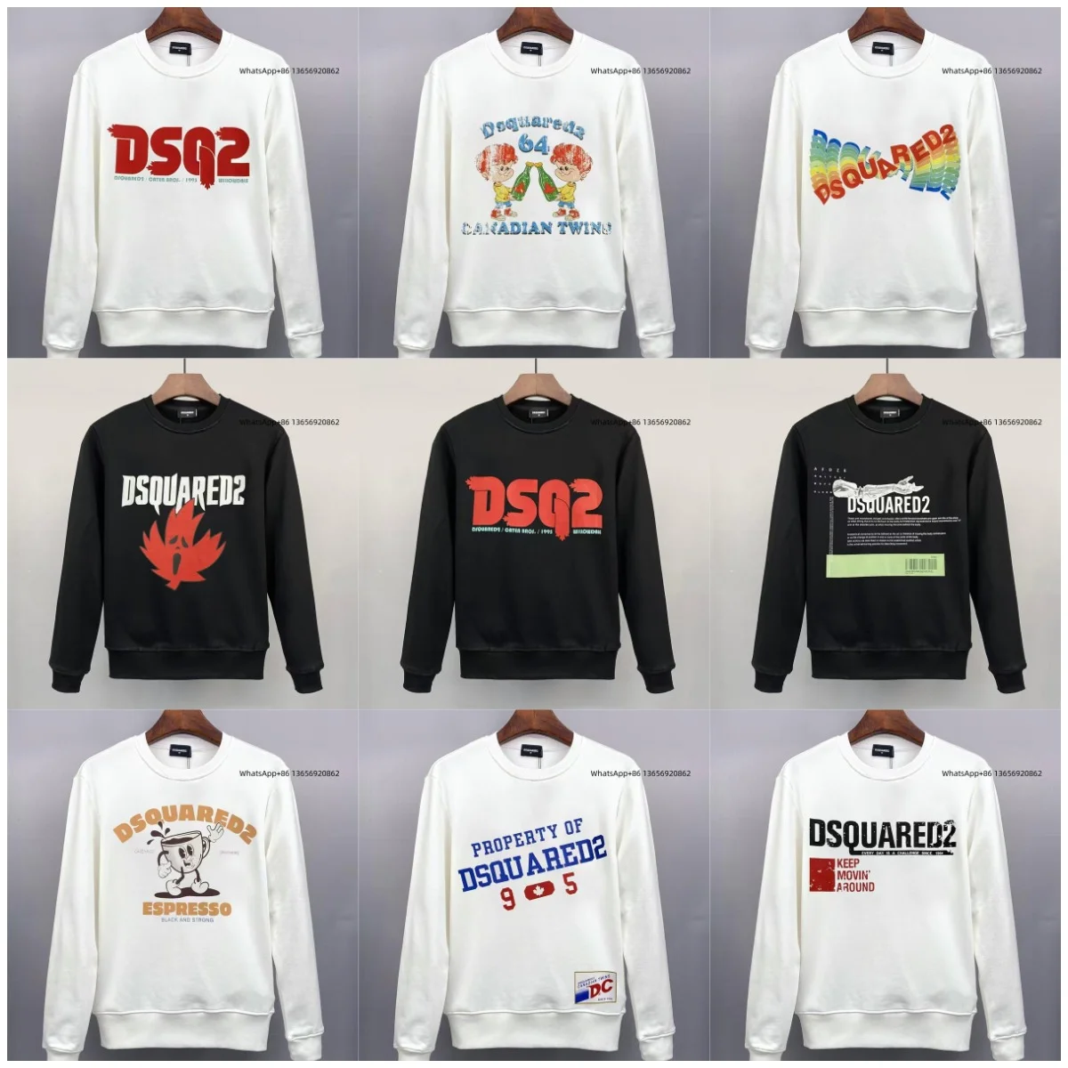 Unisex Cotton Crewneck Long-Sleeve Sweatshirt — Links 2