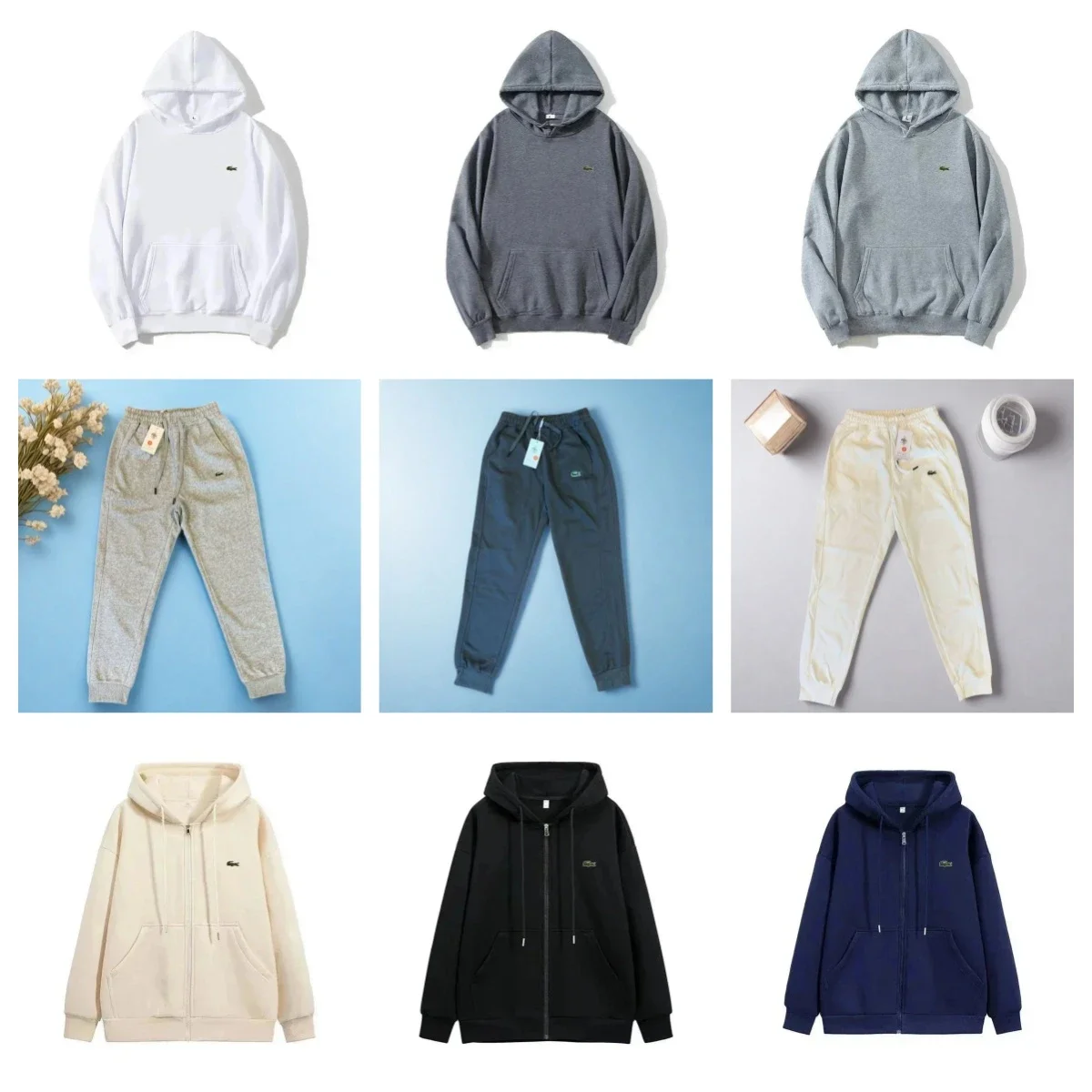 Loose-Fit Hooded Crewneck Sweatshirt — ZW-1 2