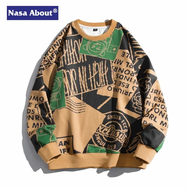 Crewneck Long-Sleeve Printed Sweatshirt — NASA 2