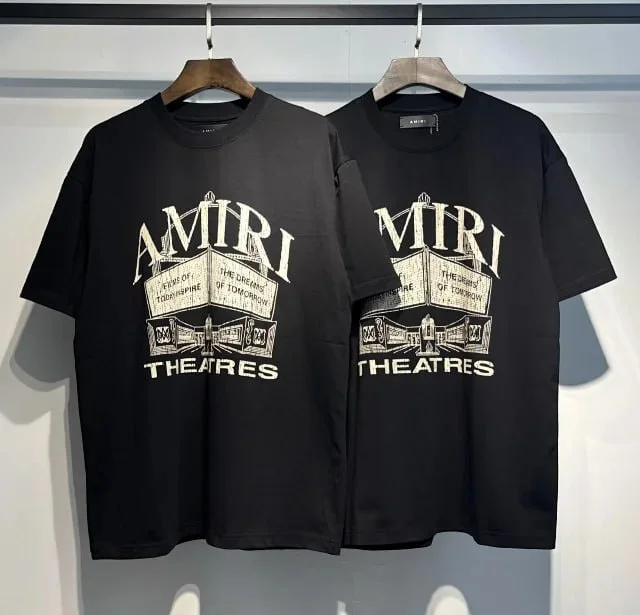AmPeace Dove Graffiti Letters Starry Sky Classic Logo Print Short-Sleeve Top Couple T-Shirt iri 3