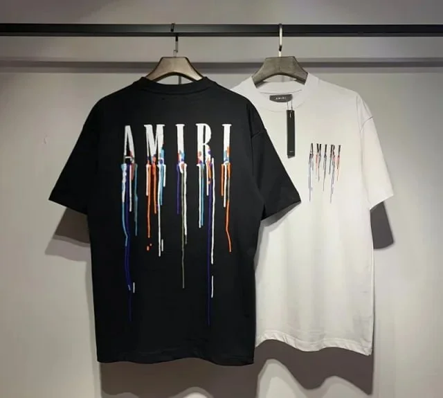AmPeace Dove Graffiti Letters Starry Sky Classic Logo Print Short-Sleeve Top Couple T-Shirt iri 5