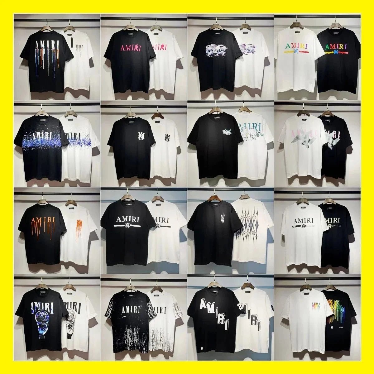 AmPeace Dove Graffiti Letters Starry Sky Classic Logo Print Short-Sleeve Top Couple T-Shirt iri