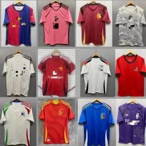Club & National Team Football Jersey Selection — Mixed Colours