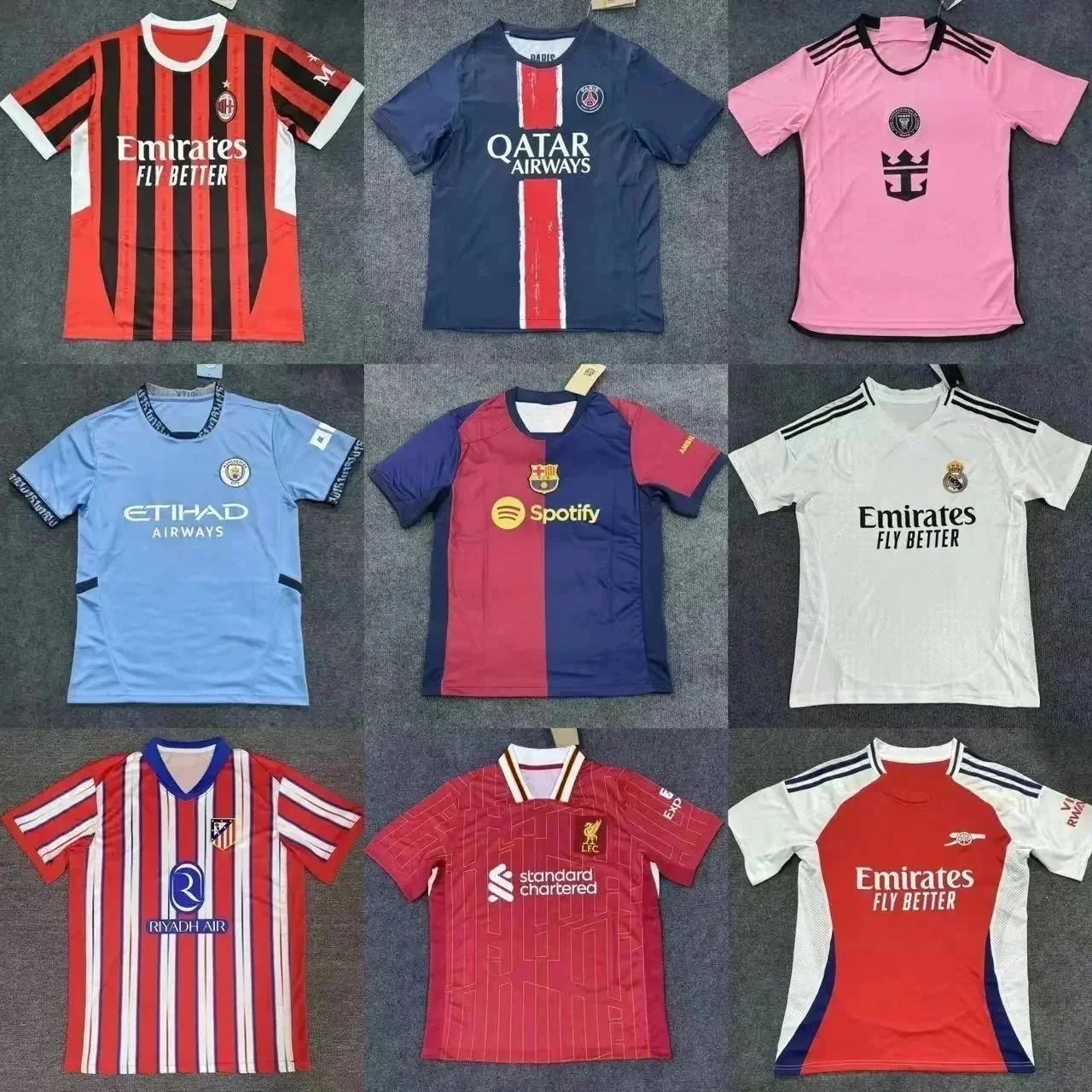 Club Football Jersey Selection — Barcelona, Real Madrid & More